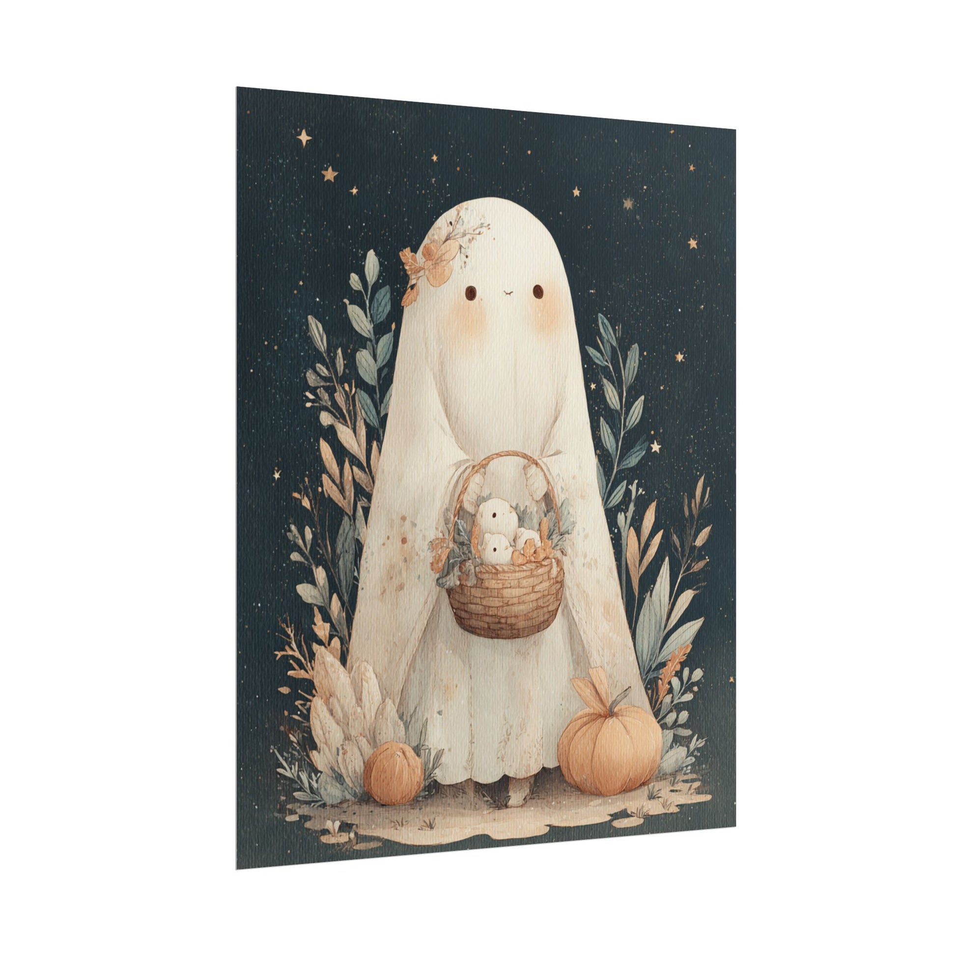 Whimsical Ghost Rolled Posters, Halloween Decor, Art Prints, Fall Decor, Cute Home Accessories, Gift for Spooky Season