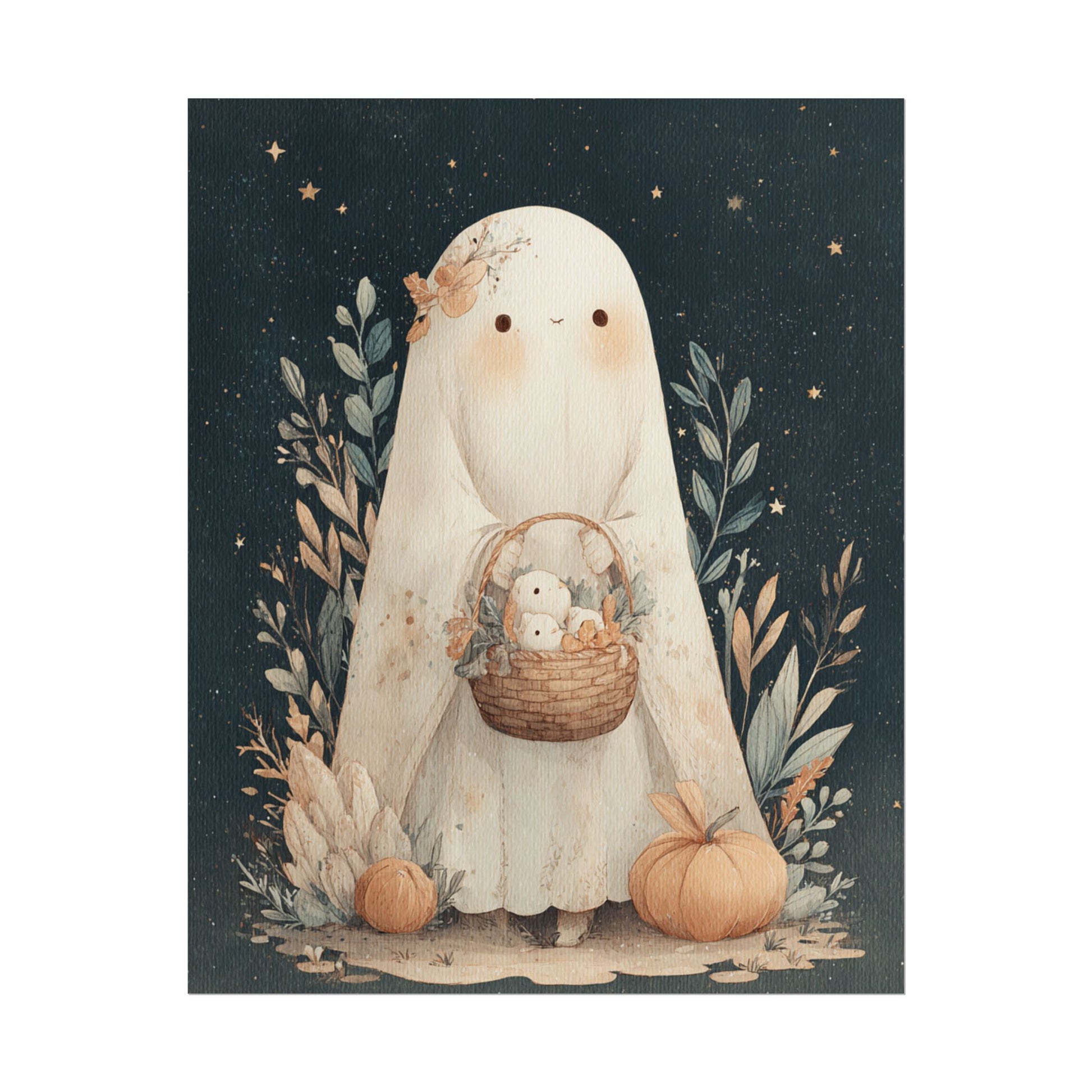 Whimsical Ghost Rolled Posters, Halloween Decor, Art Prints, Fall Decor, Cute Home Accessories, Gift for Spooky Season
