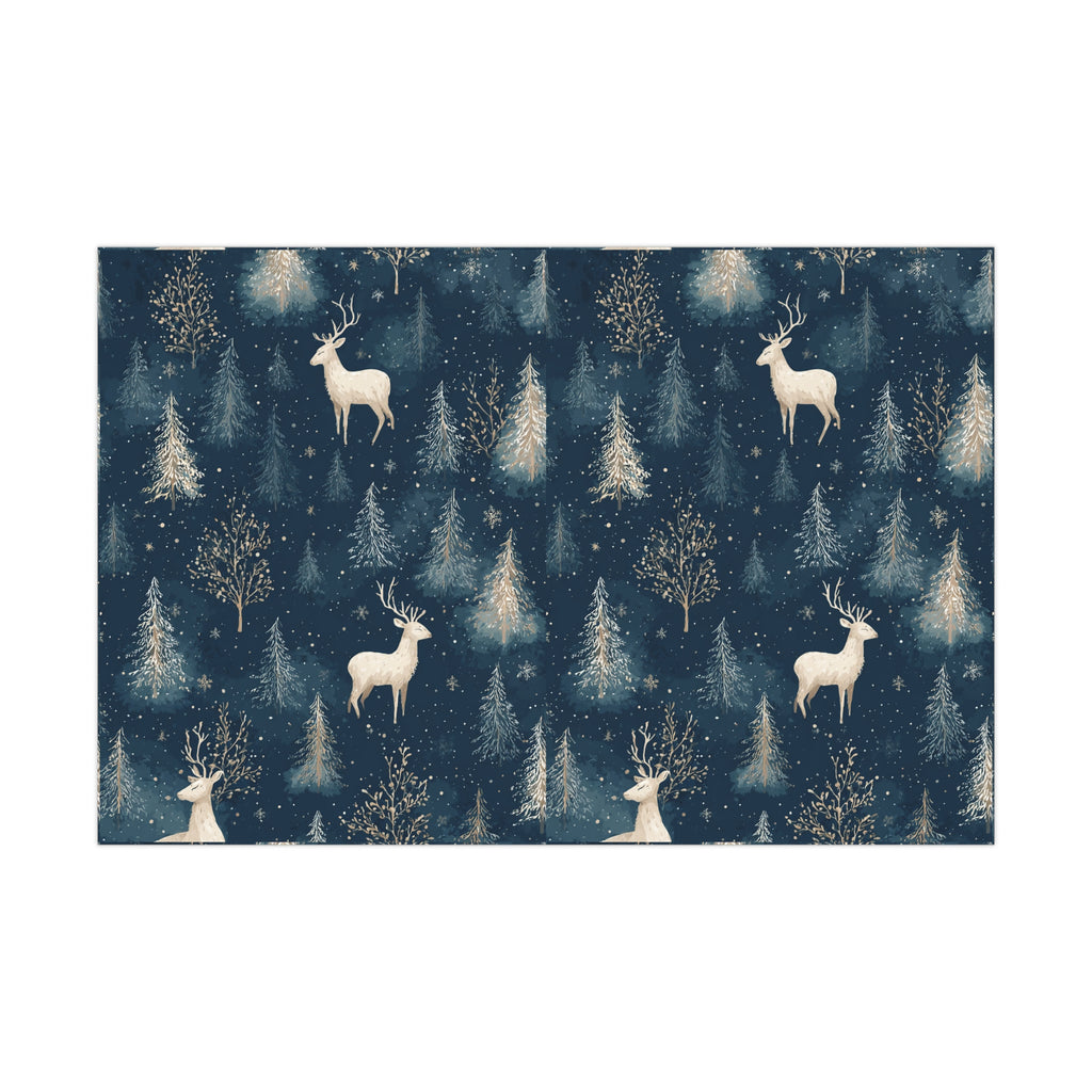 Winter Wonderland Gift Wrap Papers, Holiday Gift Wrapping, Reindeer Design, Christmas Decorations, Eco-Friendly Wrap