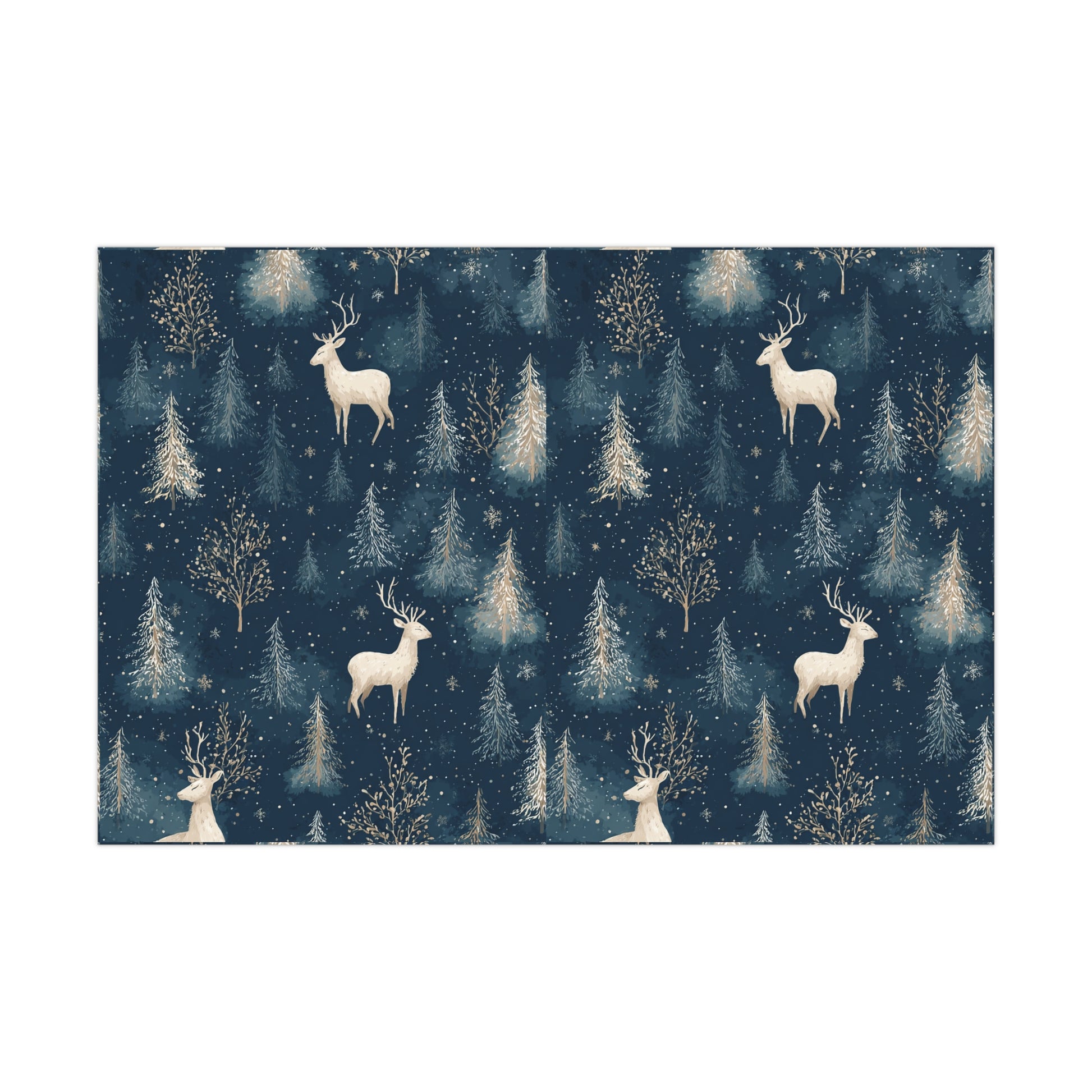 Winter Wonderland Gift Wrap Papers, Holiday Gift Wrapping, Reindeer Design, Christmas Decorations, Eco-Friendly Wrap