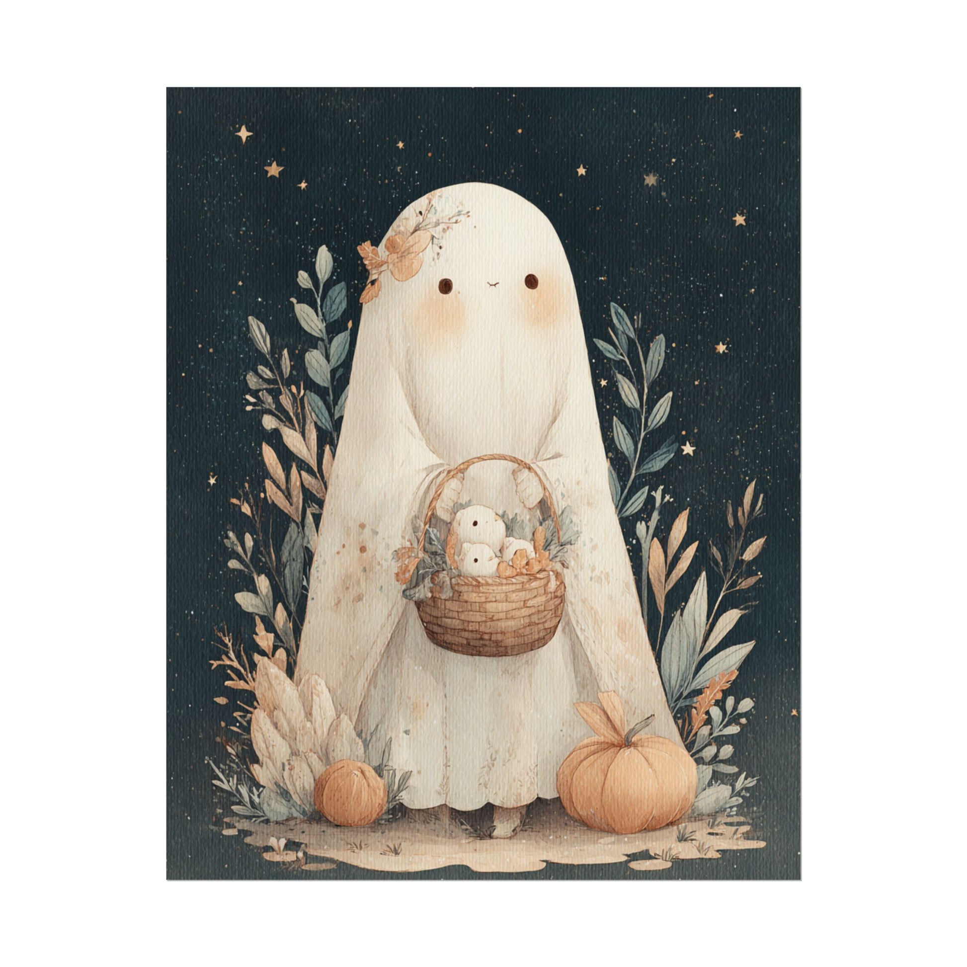 Whimsical Ghost Rolled Posters, Halloween Decor, Art Prints, Fall Decor, Cute Home Accessories, Gift for Spooky Season