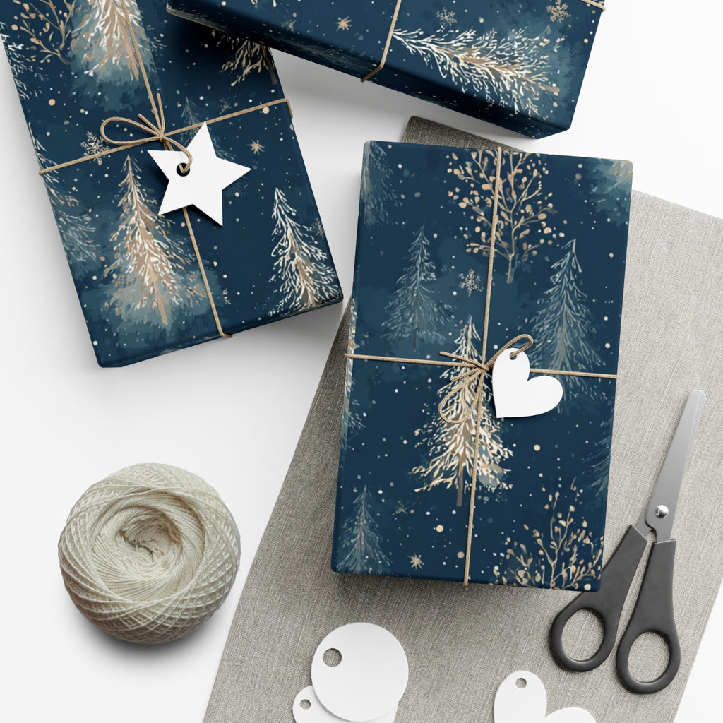 Winter Wonderland Gift Wrap Papers, Holiday Gift Wrapping, Reindeer Design, Christmas Decorations, Eco-Friendly Wrap