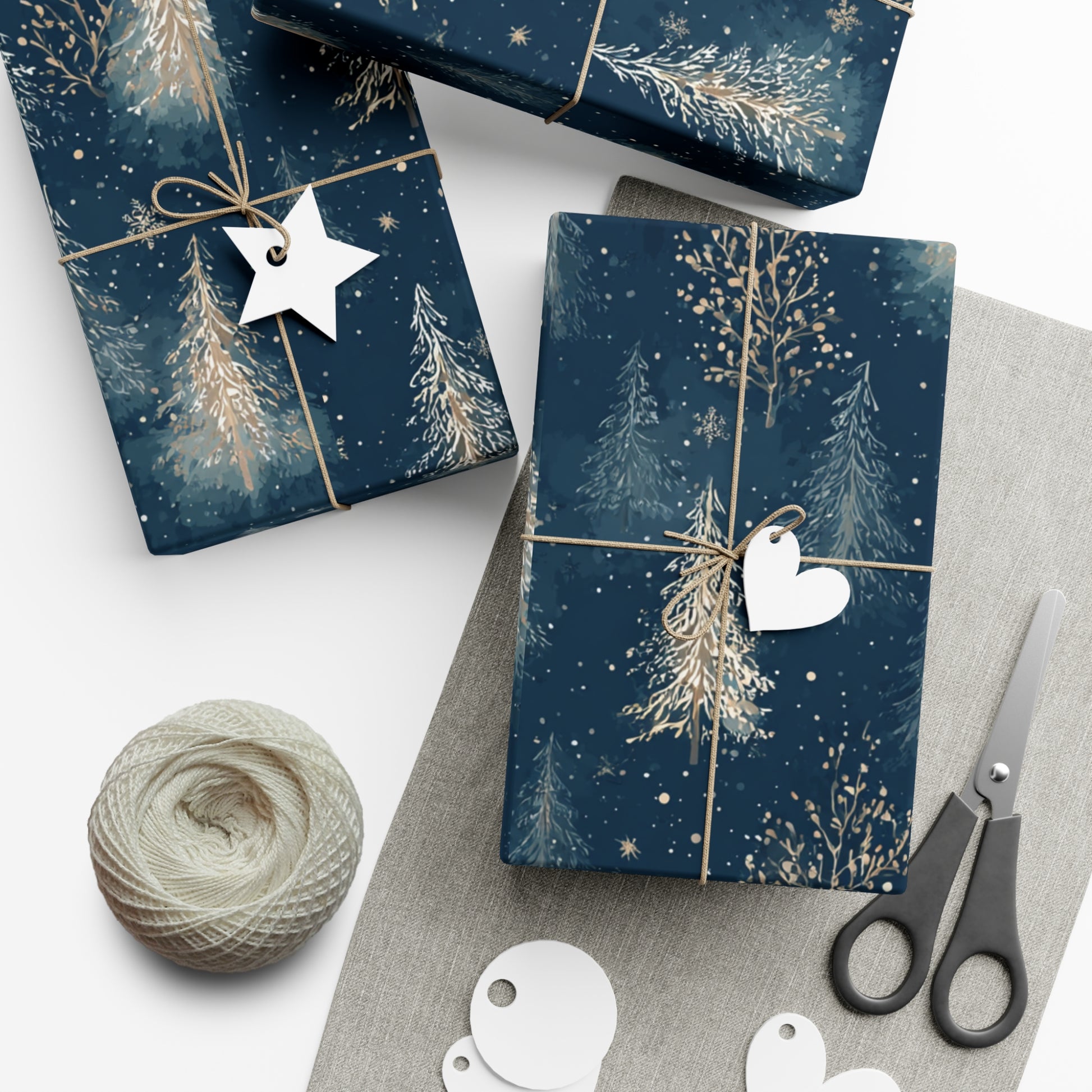Winter Wonderland Gift Wrap Papers, Holiday Gift Wrapping, Reindeer Design, Christmas Decorations, Eco-Friendly Wrap